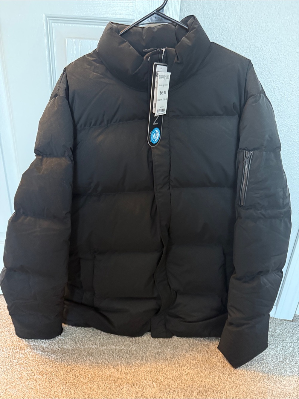 32 Degrees Men's Black Quilted Puffer Jacket
